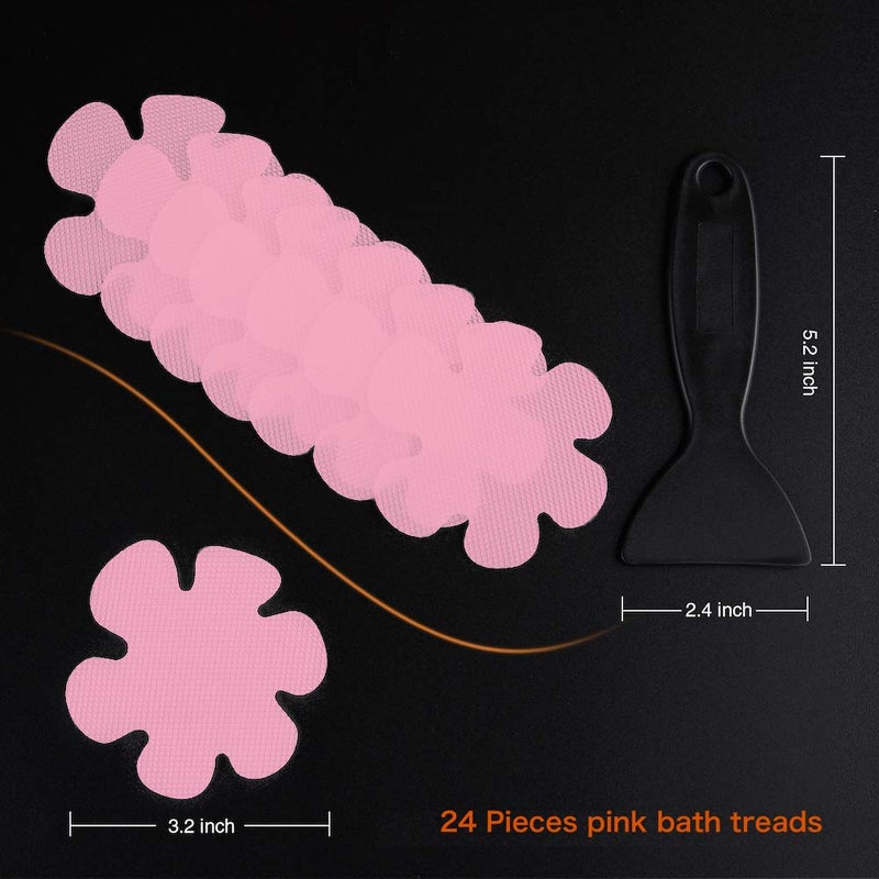 Secopad Bathtub Stickers Non-Slip, Safety Shower Treads Adhesive Appliques with Premium Scrape (Pink) - Image 4